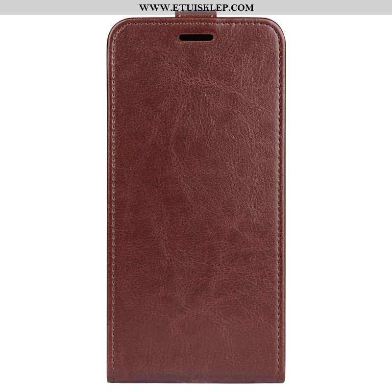 Etui Folio do Xiaomi 12 Pro Skórzany Futerał Pionowy Efekt Skóry Z Klapką